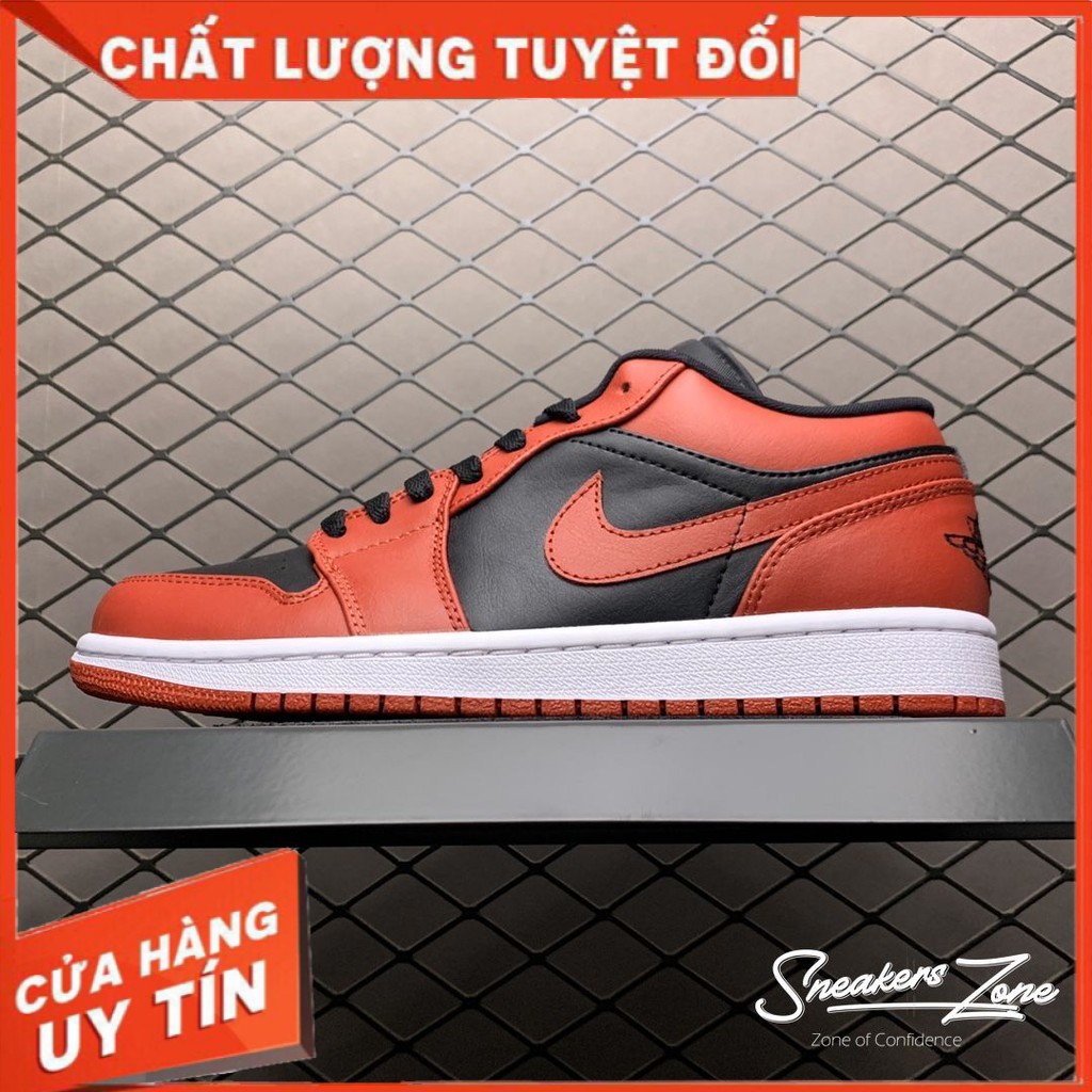 (FREESHIP+HỘP+QUÀ) Giày Thể Thao AIR JORDAN 1 Low Bred Đỏ đen Cực đẹp Cho Cả Nam Và Nữ