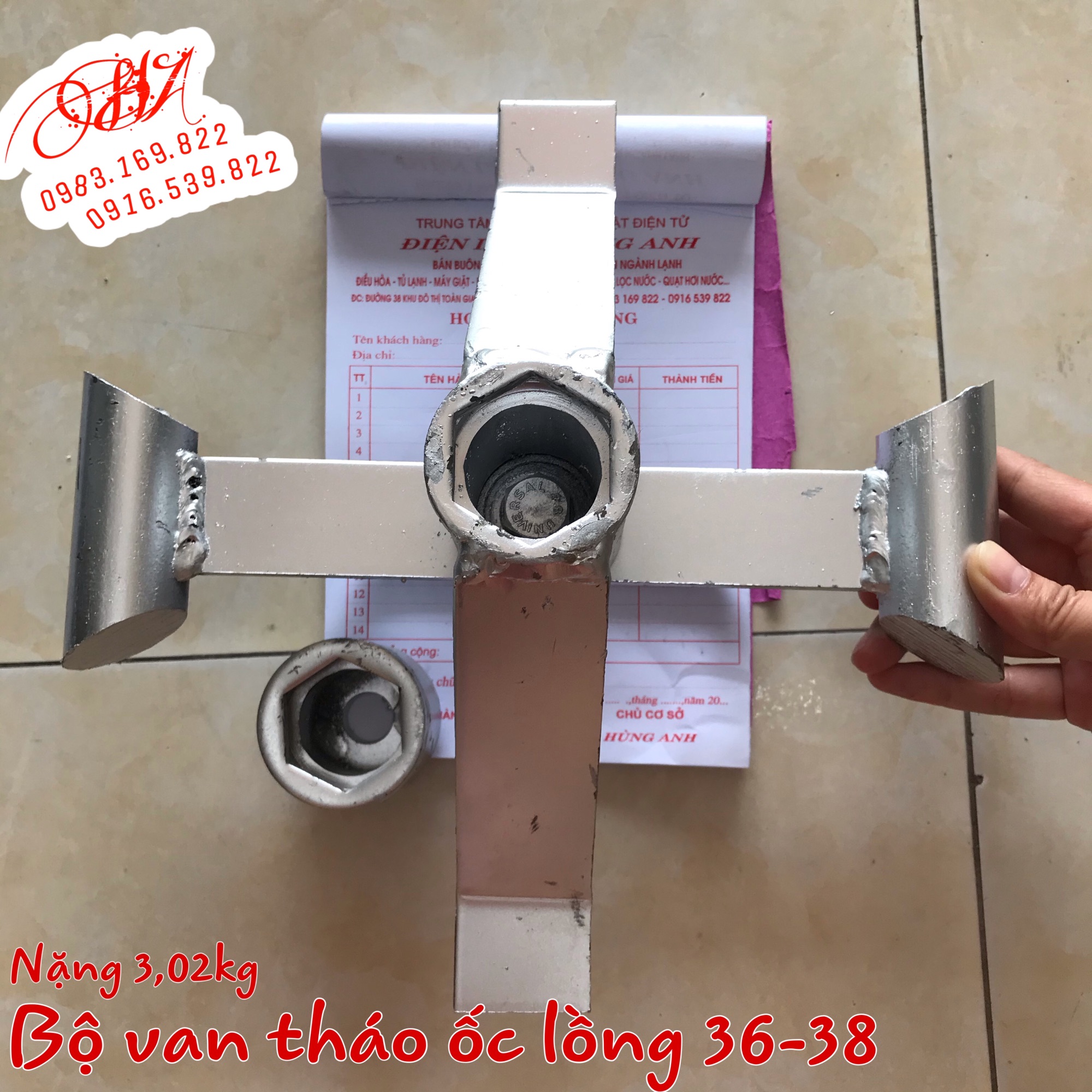 Bộ van tháo ốc lồng máy giặt 36-38,vật tư điện lạnh hùng anh