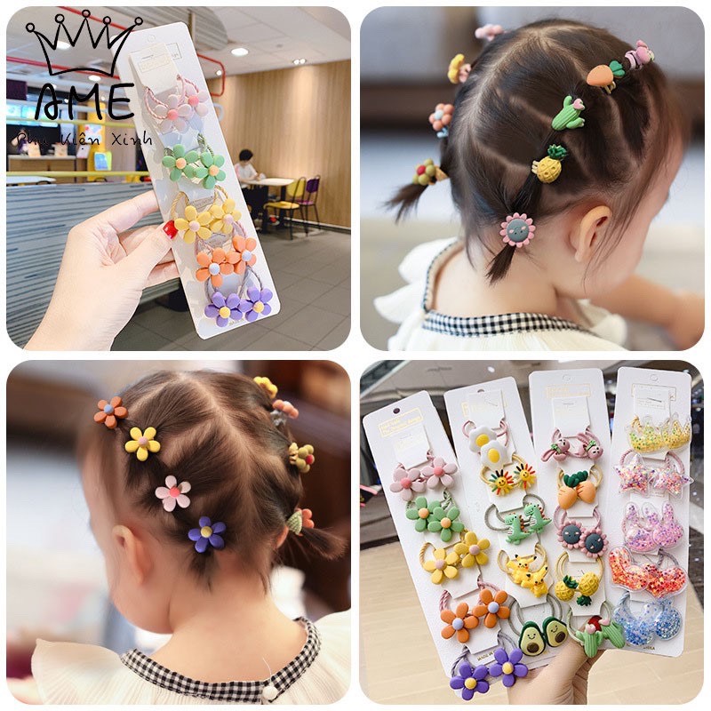 Set 10 cái cột tóc hàn quốc siêu yêu