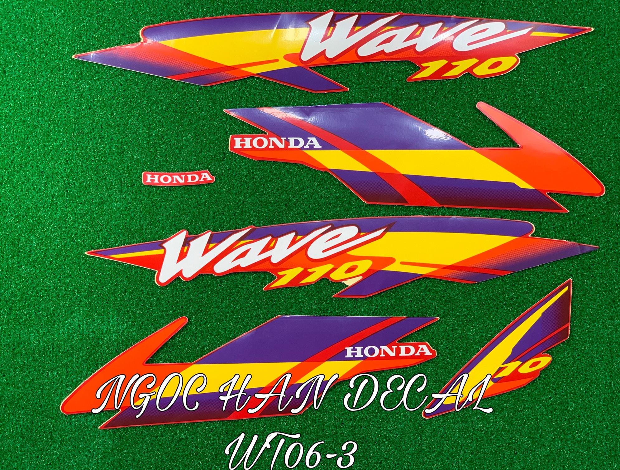 Nguyên bộ tem (3 lớp) Wave Thái 110 màu đỏ đời 2000 -- NGỌC HÂN DECAL