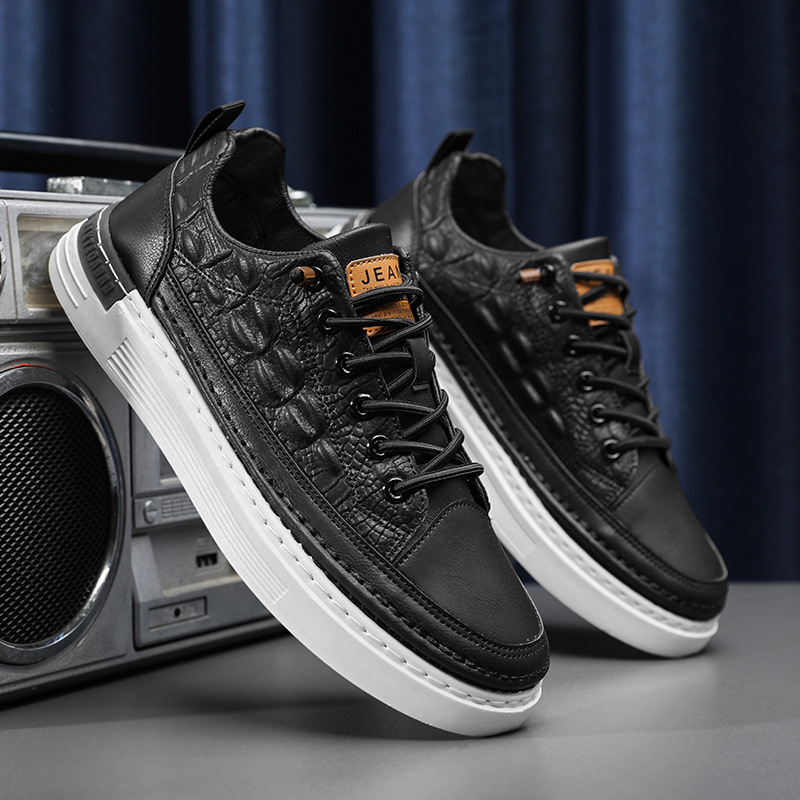 Giày sneaker nam, giày nam da cá sấu - fullbox