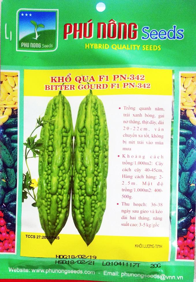 Gói lớn-hạt giống f1 khổ qua pn 323 -gói 20gram
