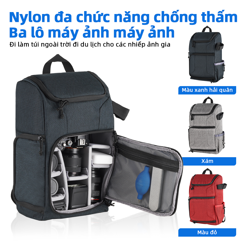 Selens thời trang mới đa chức năng Túi Camera không thấm nước Ba Lô Xách Tay sức chứa lớn Du Lịch Túi DSLR Ba lô cho máy tính xách tay Canon Nikon Sony DSLR DSLR cho nam giới phụ nữ