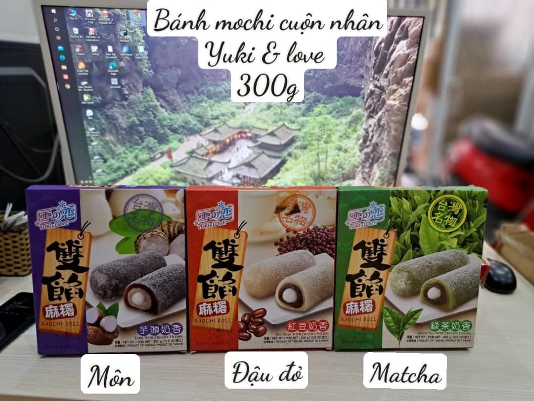 Bánh mochi Yuki & Love cuộn nhân 300g  đậu đỏ