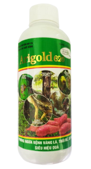 Thuốc trừ bệnh nứt thân xì mủ sầu riêng - ARIGOLD 620 ức chế TUYẾN TRÙNG, phòng trừ các loại nấm khuẩn, kích rễ tạo, mầm hoa, vàng lá thối rễ, nứt thân xì mủ, ghẻ sẹo, xơ đen mít