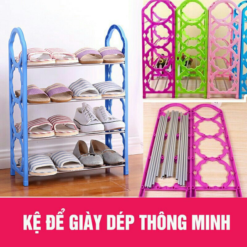 [HCM]KỆ ĐỂ GIÀY DÉP 4 TẦNG CAO CẤP CHỊU LỰC TỐT - TIẾT KIỆM TỐI ĐA KHÔNG GIAN CỦA BẠN
