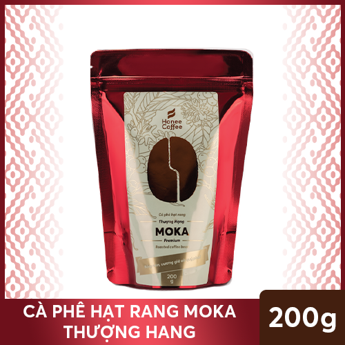 Cà Phê Hạt Rang Moka  Thượng Hạng  200g - Honee Coffee