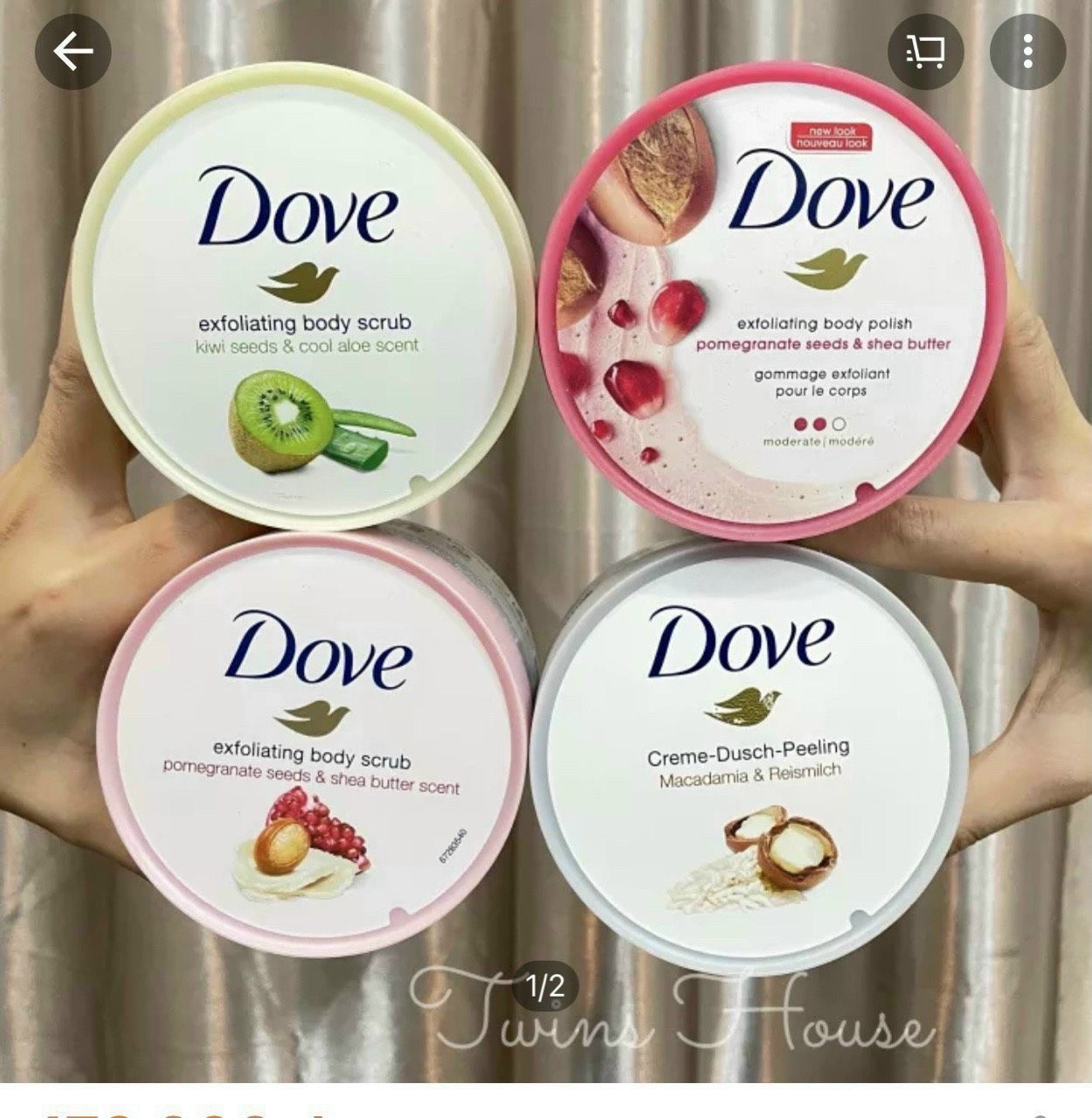 Tẩy tế bào chết toàn thân Dove hủ 298g