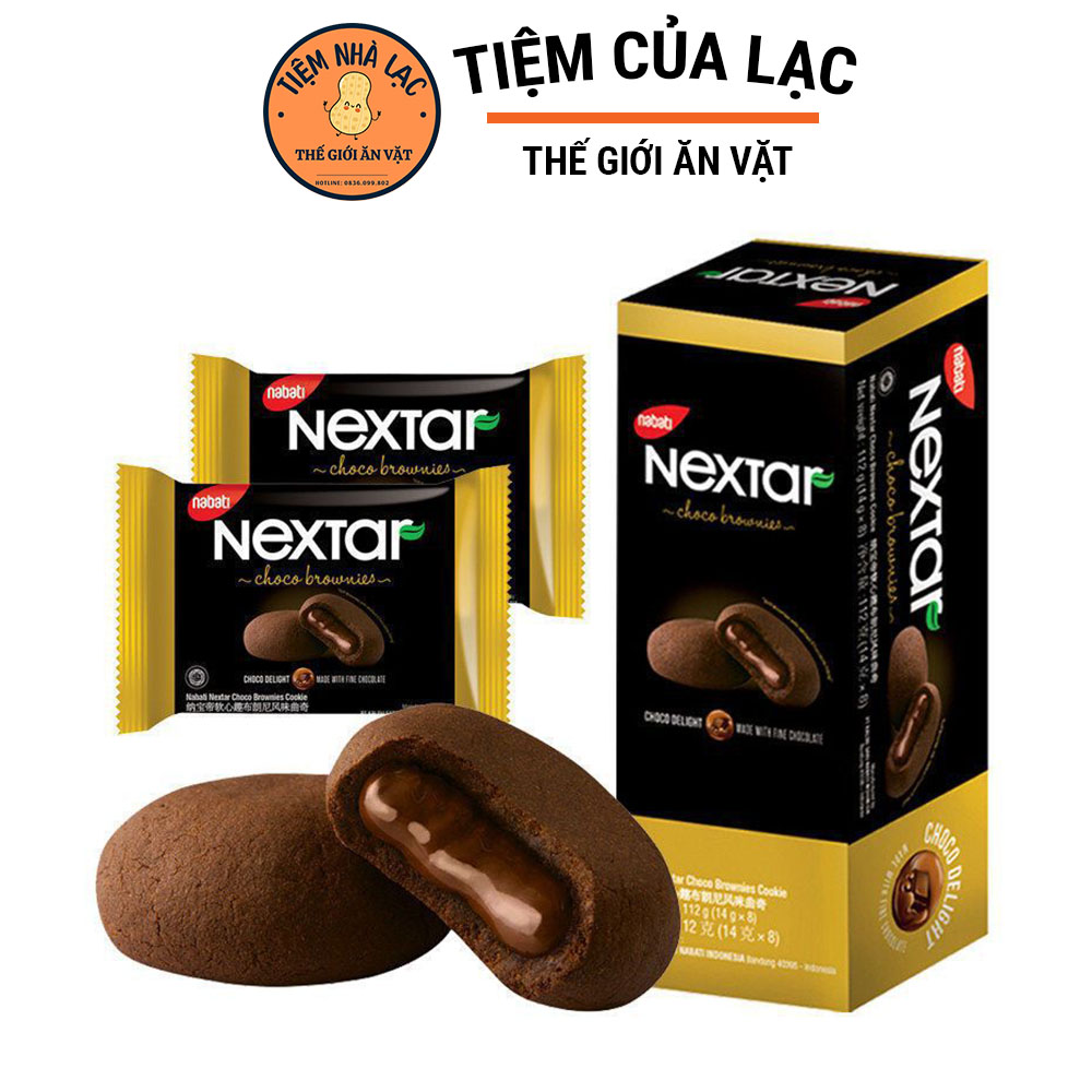 Bánh Nextar Socola hộp 8 cái nhân chảy 112gam