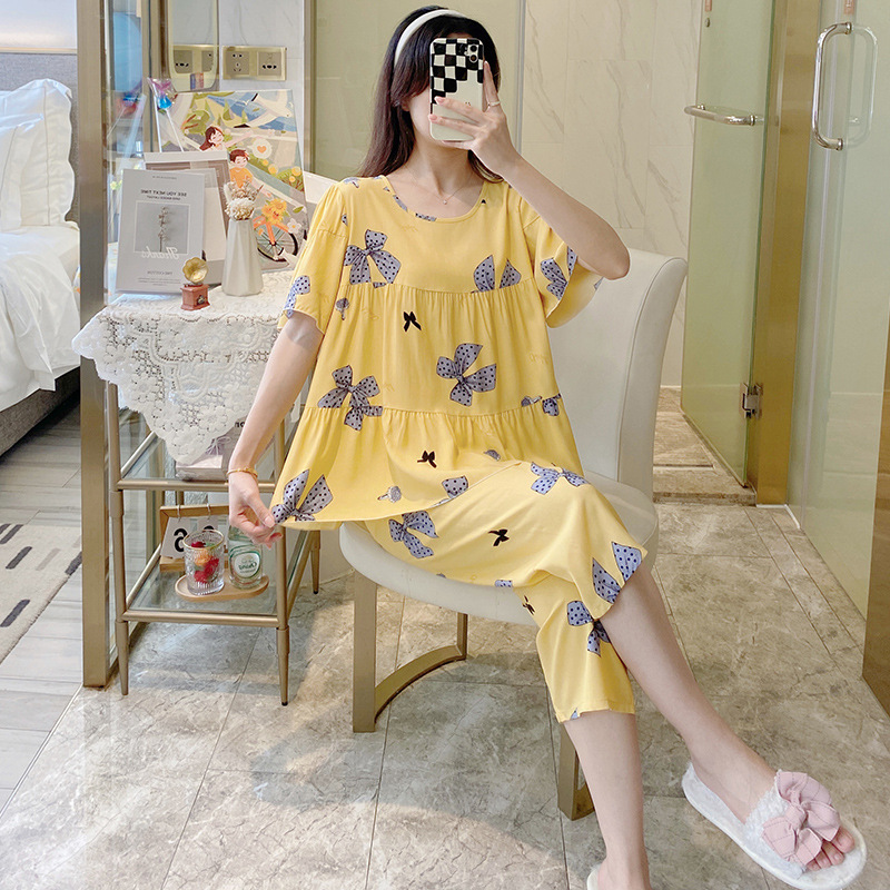 Đồ bộ nữ,bộ mặc nhà lửng chất lanh lụa Quảng Châu nhiều màu mềm mát