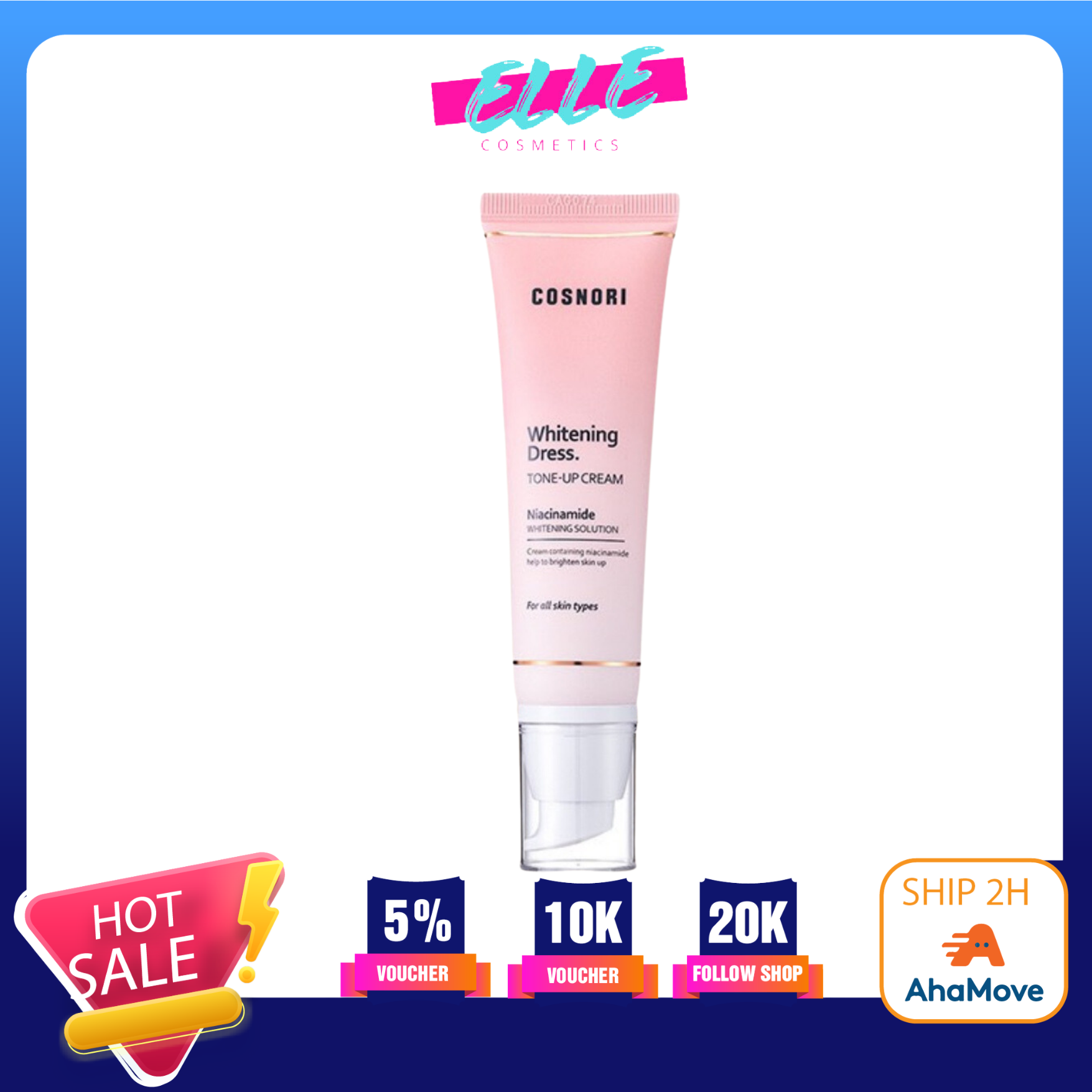 Kem lót nâng tone Cosnori Whitening Dress Tone-up Cream 50ml