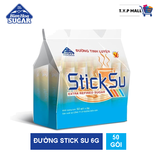 Đường que Sticksu Biên Hòa Túi 50 gói 6g