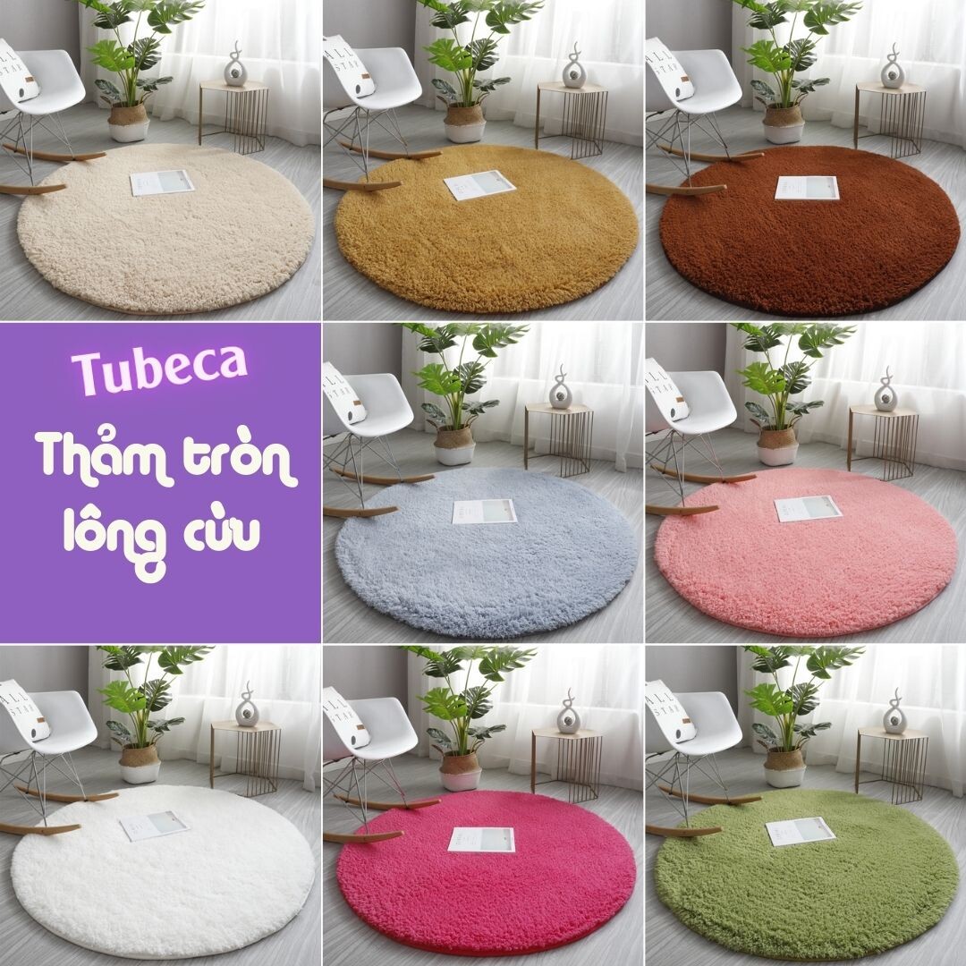 Thảm lông tròn trải sàn decor chụp ảnh to size lớn 1m6 1m2 1m | Chụp sản phẩm, quần áo, mỹ phẩm, nail | TUBECA