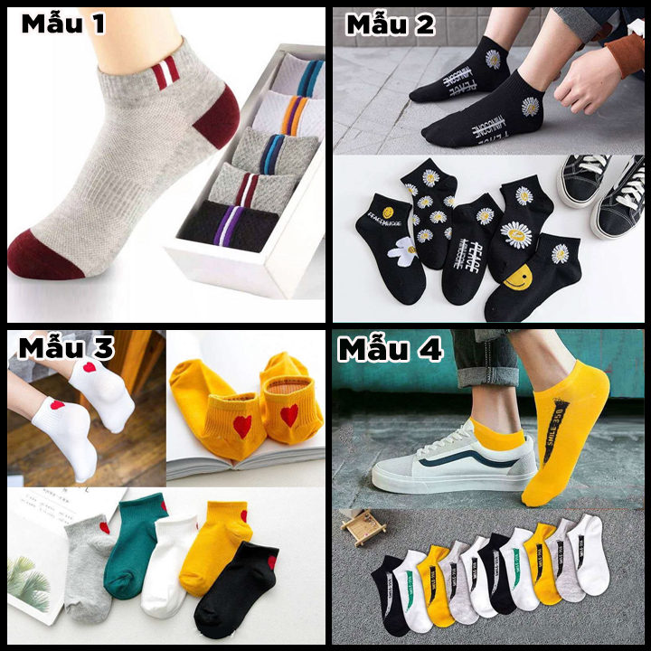 Bộ 08 đôi tất, vớ nam Lazaka 2 sọc (Nhiều màu)