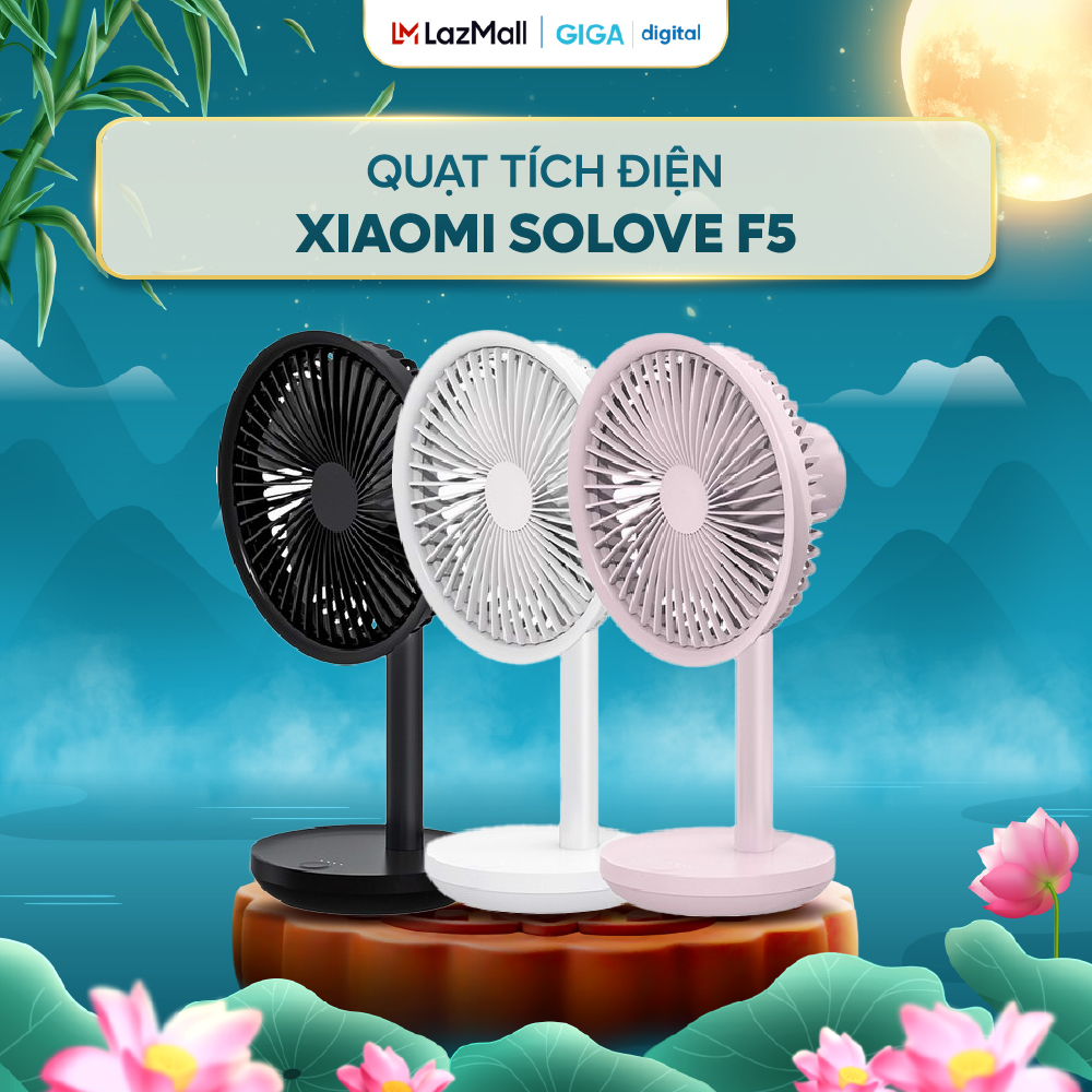 [ Hỏa tốc HN - HCM ]  Quạt tích điện để bàn 12h Xiaomi Solove F5