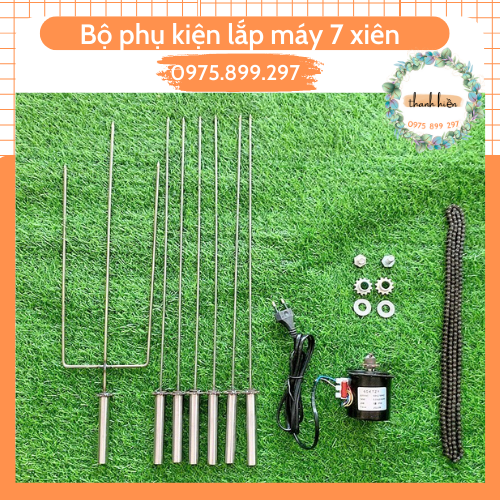 Compo phụ tùng cho máy 7 xiên : mô tơ giảm tốc 14w - 220v + bộ chế lò nướng thịt