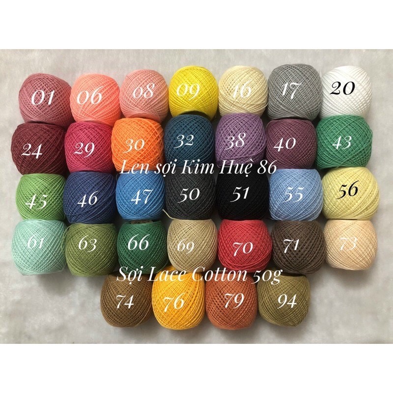 Sợi lace cotton 50g