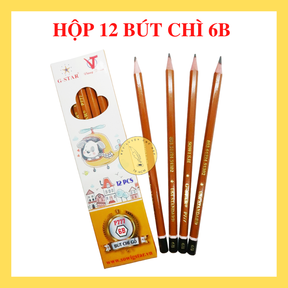 Hộp 12 cây bút chì 6B G-Star chất lượng tốt