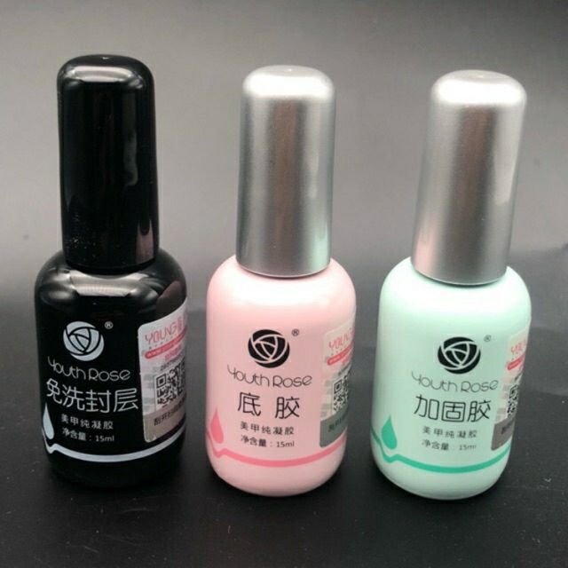 Base-Top-Cứng Móng Hoa Hồng Youth Rose làm móng