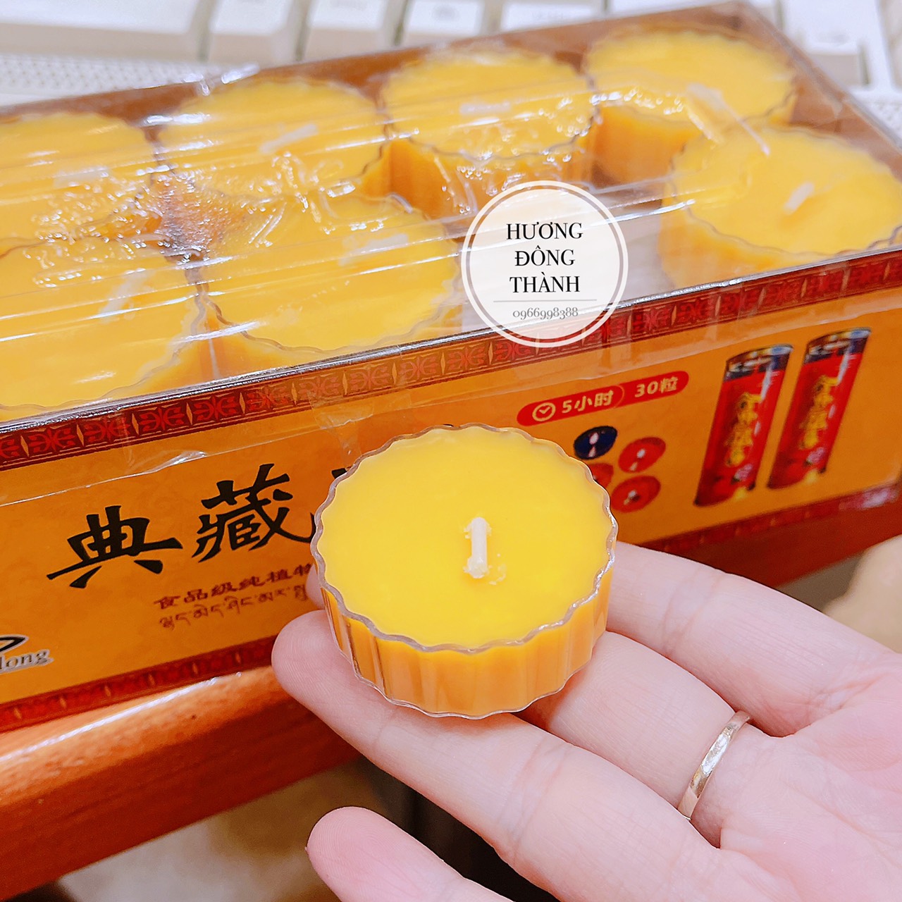 Nến tealight, nến bơ sạch cháy 5 tiếng 30 viên