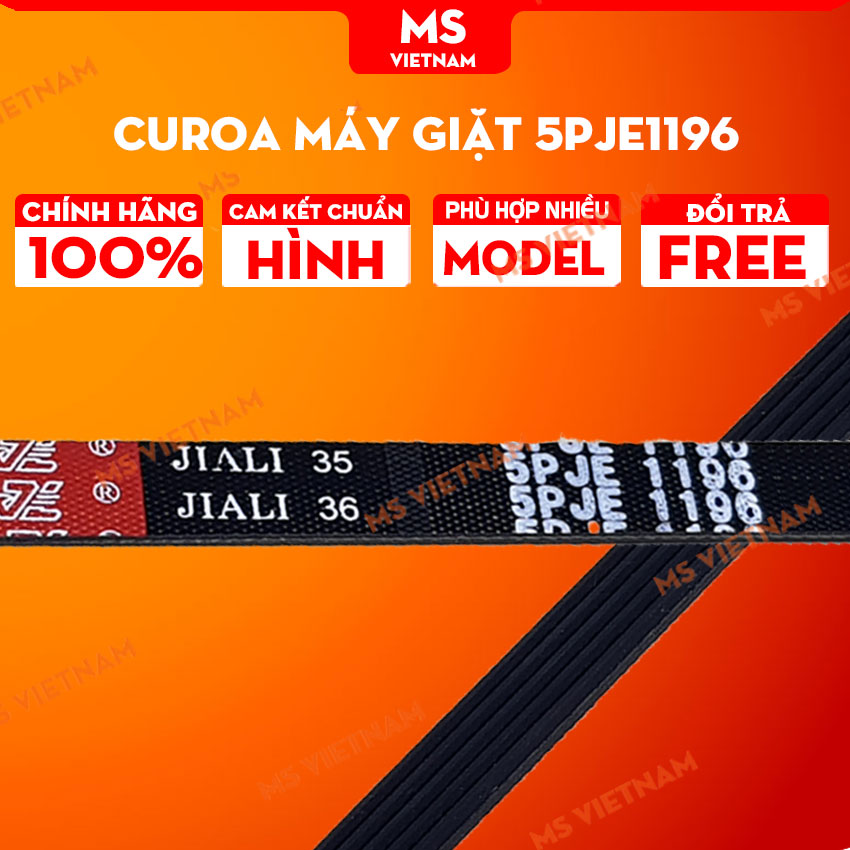 Dây curoa máy giặt Electrolux 5PJE1196 DÙNG CHUNG cho các model trong mô tả bên dưới - MS Vietnam