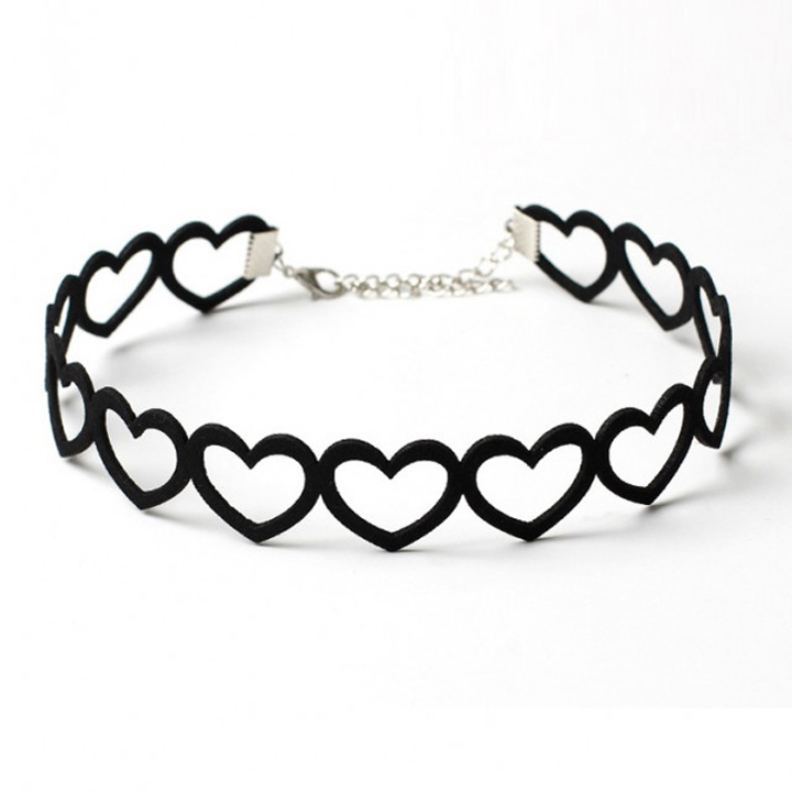 Freeship Vòng cổ choker chuỗi trái tim xinh VCC037