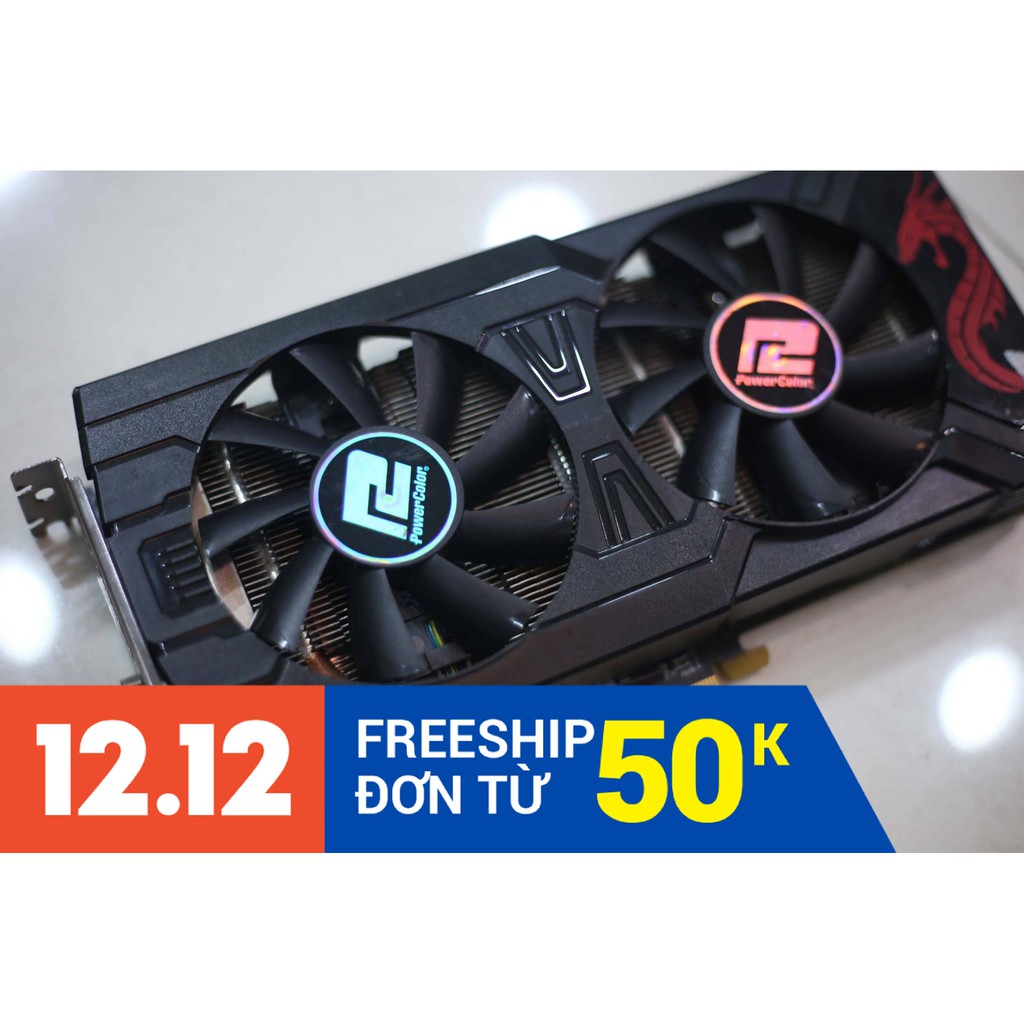 Card màn hình VGA RX570 8G Powercolor  Full Cổng  bh 5 2020