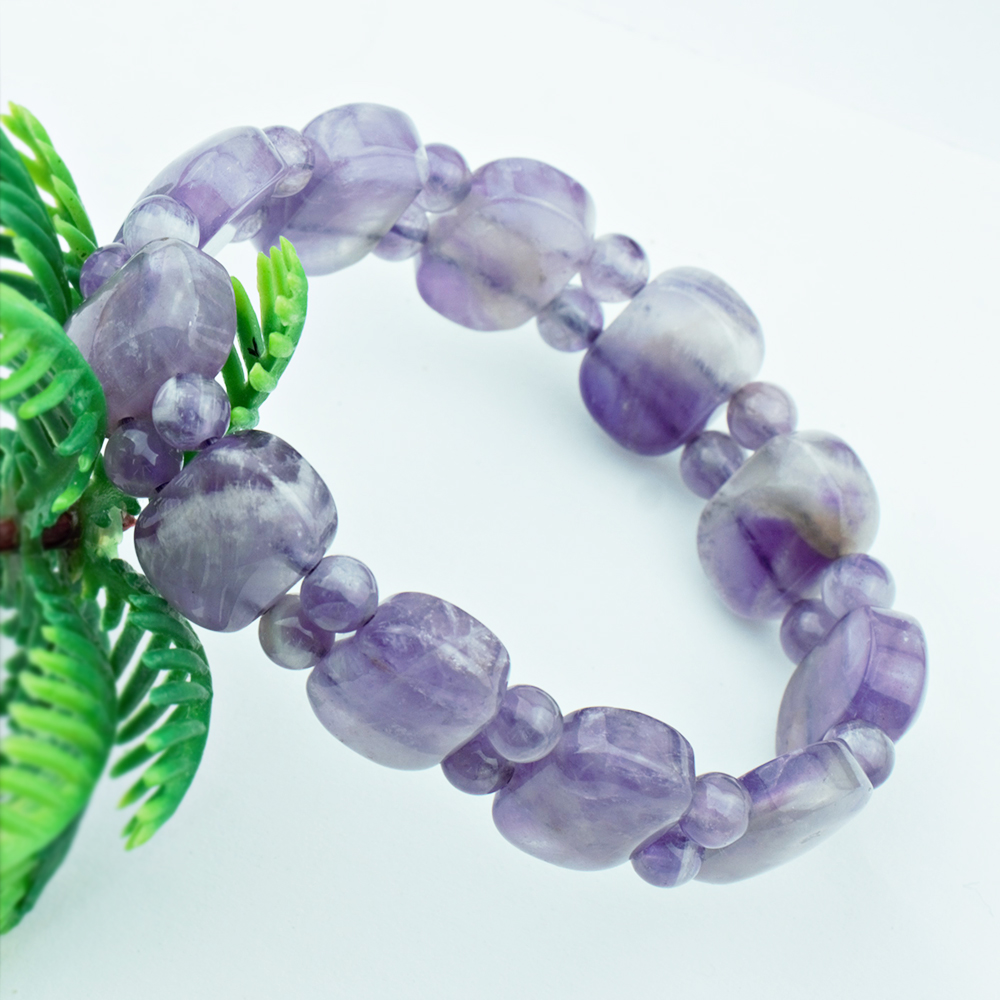 Vòng tay phong thuỷ thạch anh tím amethyst tự nhiên VA05