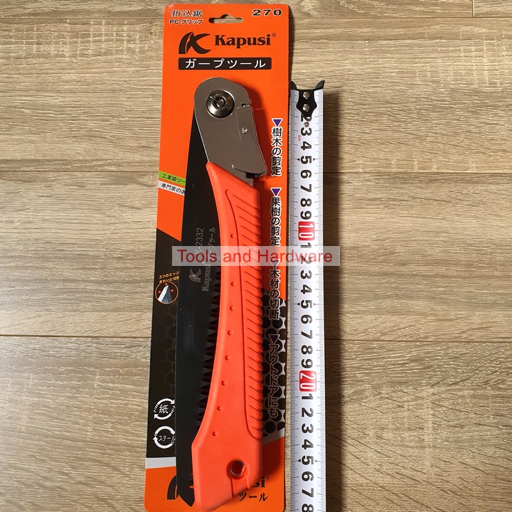 Cưa gỗ cầm tay dạng gập hãng Kapusi Japan chiều dài 270mm, bảo hành 12 tháng, Cưa gỗ tiêu chuẩn Nhật Bản có bao đựng, Cua go, Cưa gổ, Cưa cây, cưa gô, cưa gỗ cầm tay nhật, cưa cây cầm tay, cưa tay mini