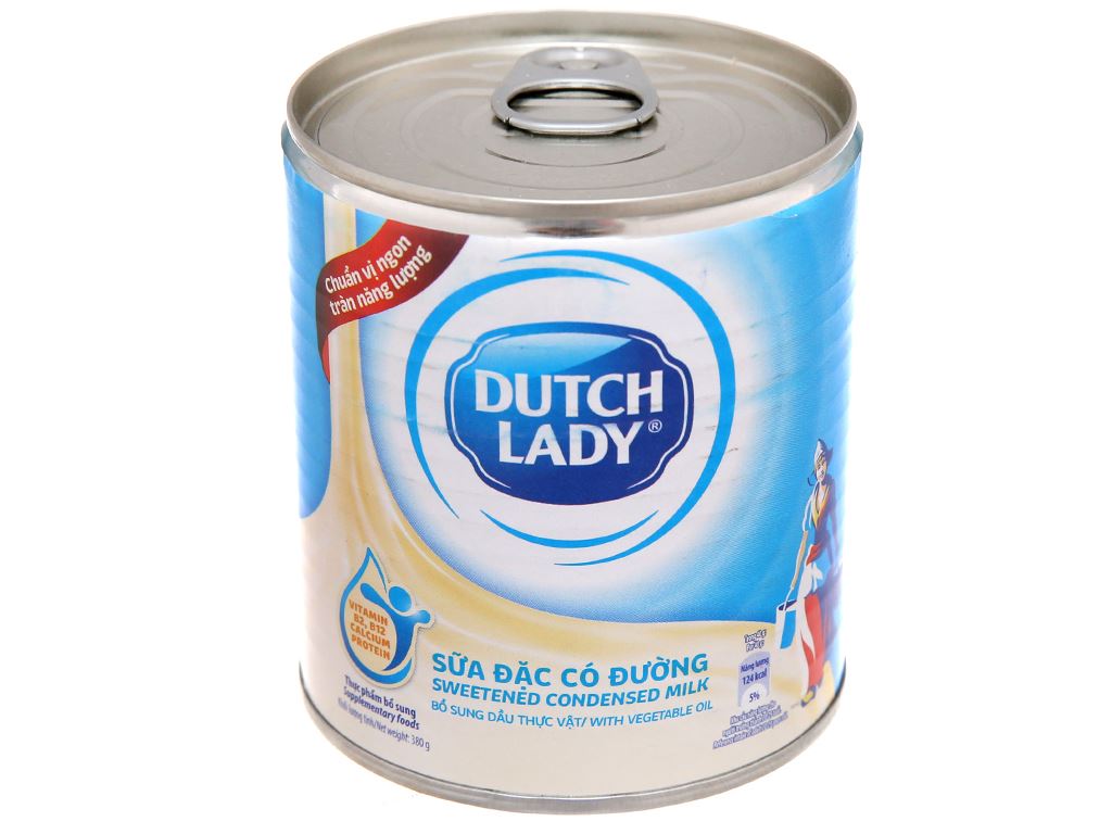 Sữa đặc có đường cô gái hà lan lon 380g - date xa - nắp khui