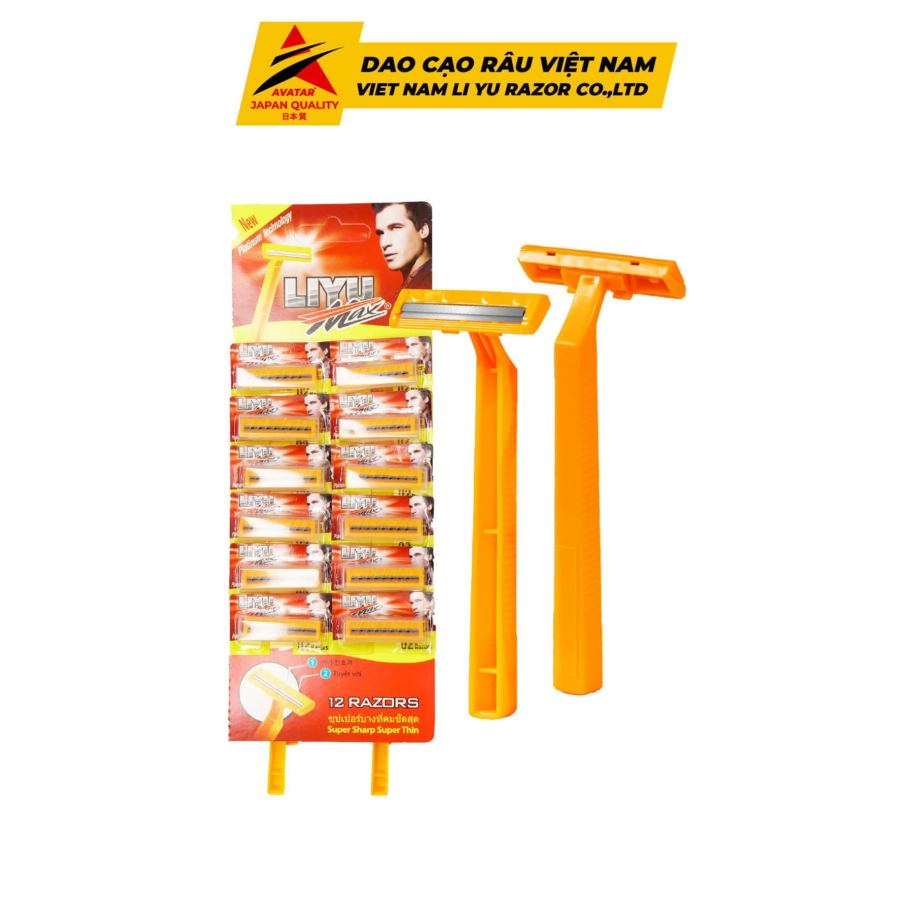Dạo Cao Râu LiYu Max Cán Nhựa Hai Lưỡi Vĩ 12 cây