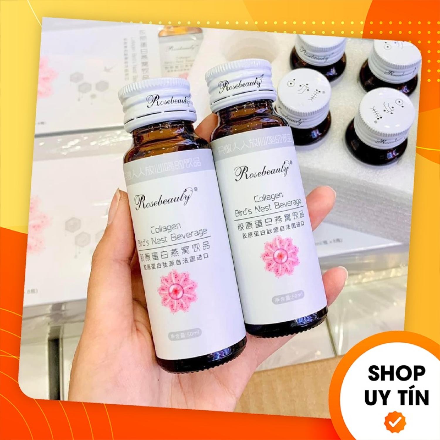Nước uống collagen yến trắng da rose beauty - 6970913199778