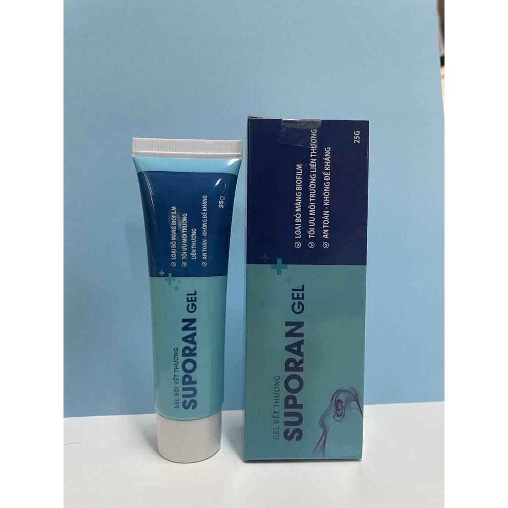Gel bôi vết thương hở, diệt khuẩn, làm lành nhanh vết thương SUPORAN - Tuýp 25g