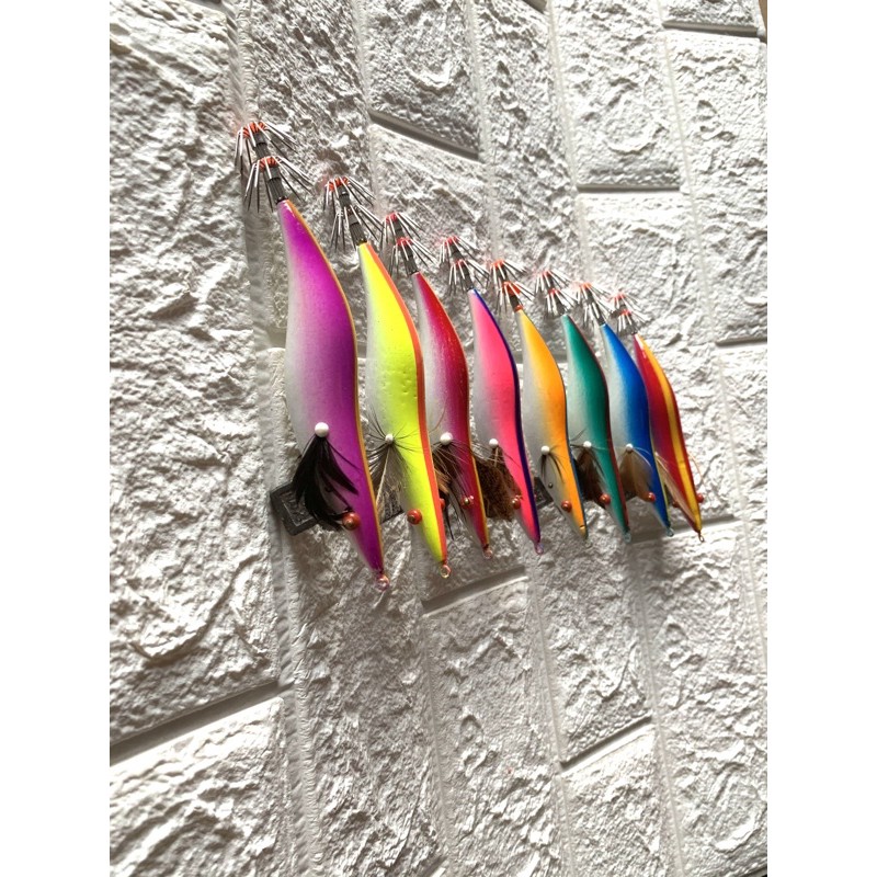 Mồi tôm giả,Tôm câu mực, tôm sơn câu mực ( số 30-35-40g)