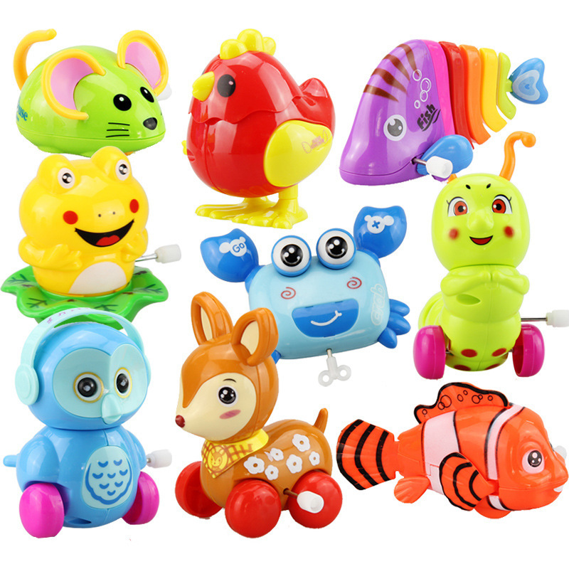 Đồ chơi thú chạy cót mini, động vật đáng yêu chạy dây cót cho bé