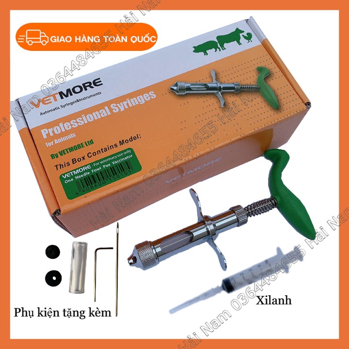 Xilanh chủng đậu 1 kim , tiêm chủng đậu tự động cho gà, ngan, vịt