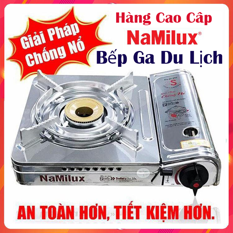 Bếp ga mini chống nổ , bếp ga du lịch siêu bền, bếp ga chống nổ namilux pl-2021pf van an toàn 2 cấp công nghệ nhật bản - hàng chính hãng .