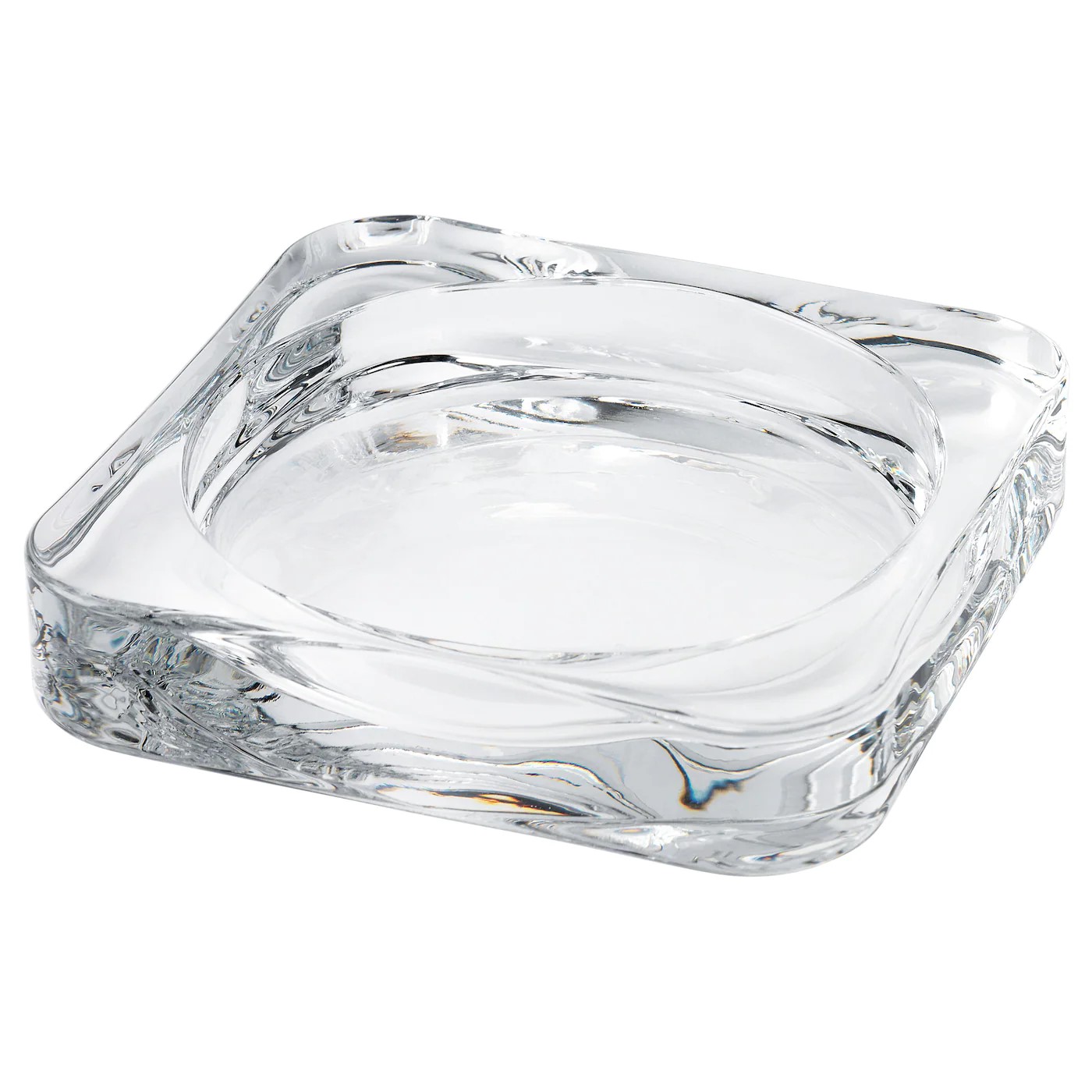 Đĩa nến thủy tinh glasig ikea 10x10cm