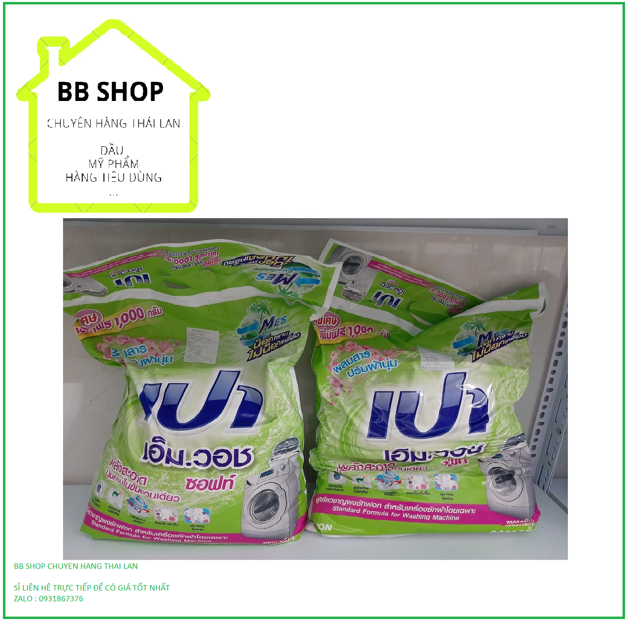 Bột giặt pao 8 kg - thái lan