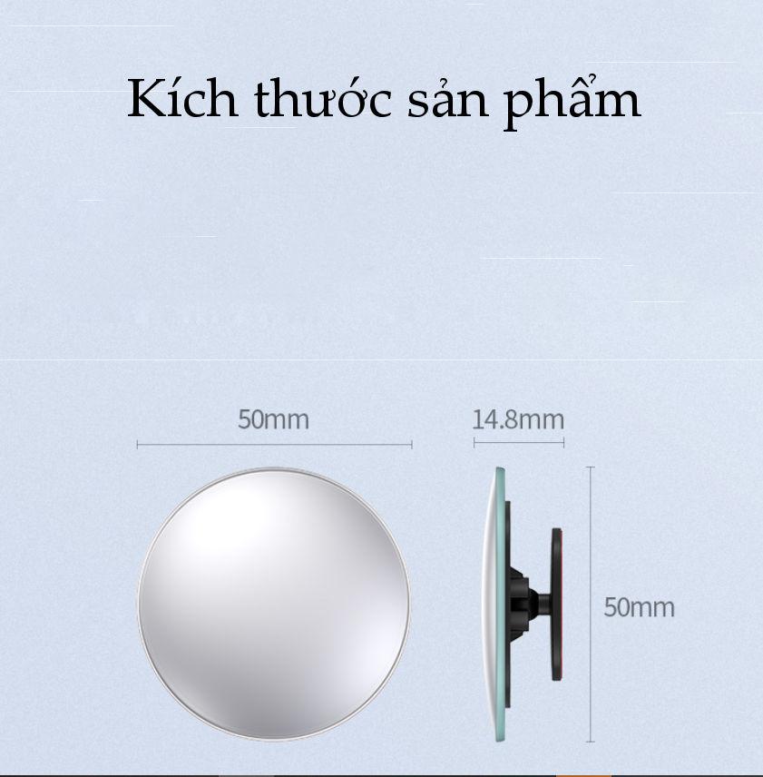 Gương cầu phụ chiếu hậu cho xe hơi, đường kính 5cm, bề mặt tráng Nano chống nước, giảm điểm mù cho lái xe UGREEN LP194 60971 Gương cầu phụ chiếu hậu cho xe hơi, đường kính 5cm, bề mặt tráng Nano chống nước, giảm điểm mù cho lái xe UGREEN LP194 60971