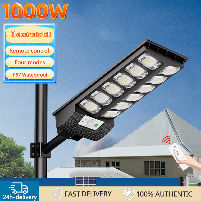 Sunlight Đèn led Năng Lượng Mặt Trời Chống Nước IP67 Đèn đường năng lượng mặt trời đèn năng lượng măt trời ngoài sân đèn cảm biến tự động sáng solar street light điều khiển từ xa