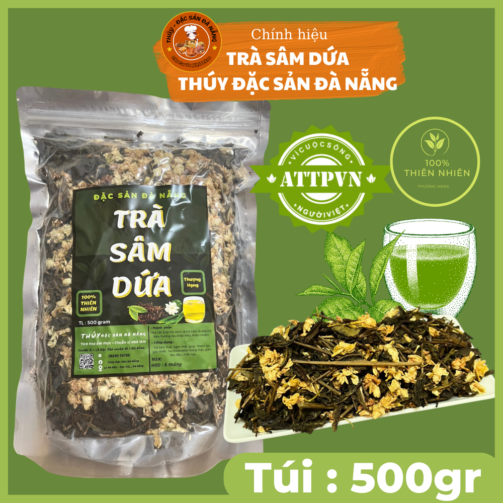 Trà Sâm Dứa Hoa Nhài Thúy Đặc Sản Đà Nẵng  thơm ngon ngọt mát