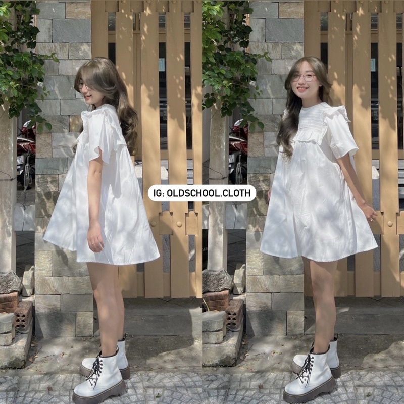 Đầm babydoll tay loe