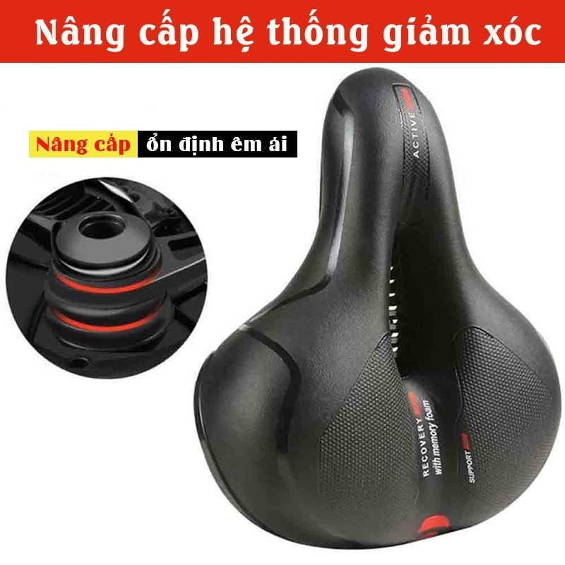 Yên xe đạp thể thao mềm siêu êm cao cấp Active chính hãng