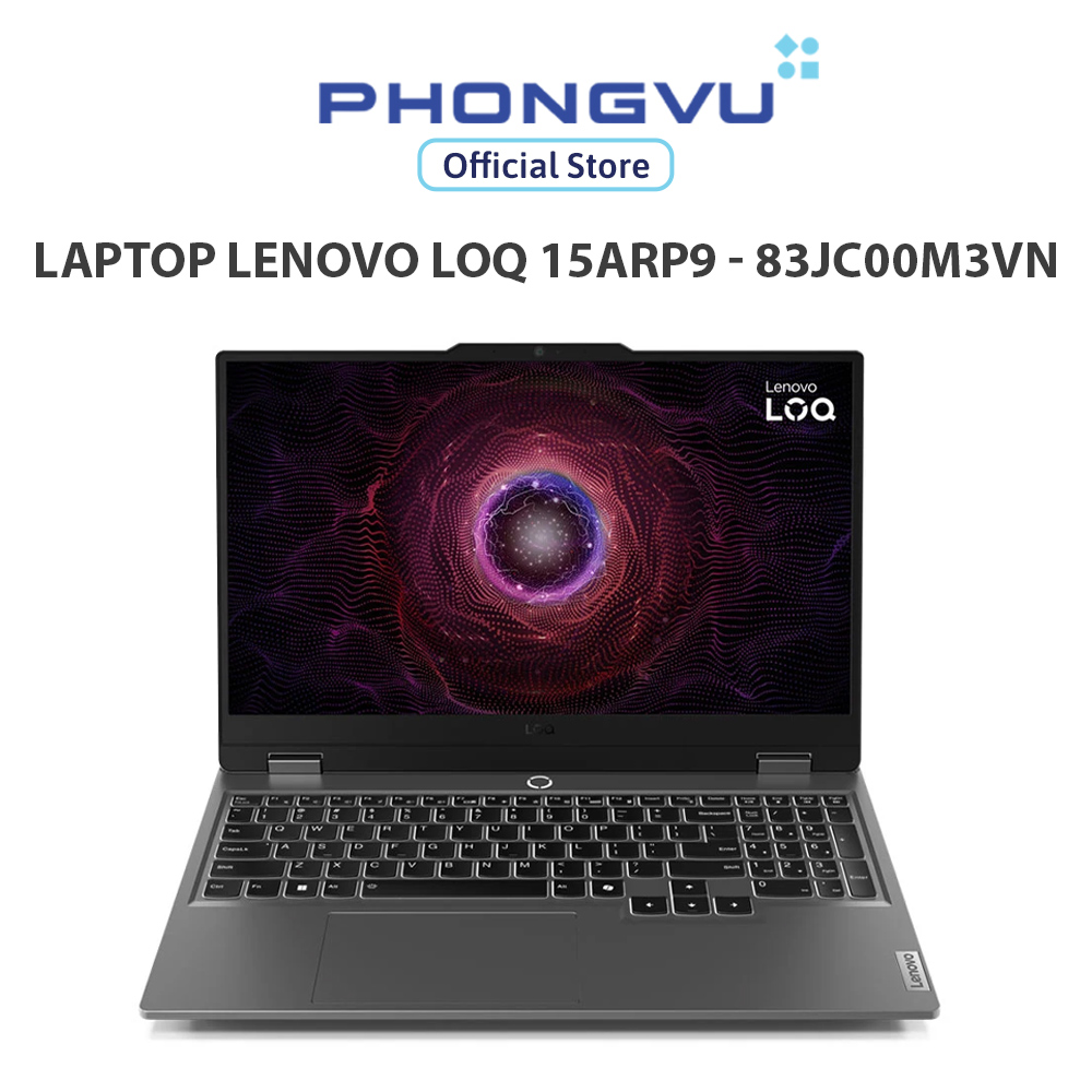 Laptop Lenovo LOQ 15ARP9 - 83JC00M3VN (Ryzen 5 7235HS/ RTX 3050 6GB/16GB/ 1TB/ Windows 11) - Bảo hành 24 tháng