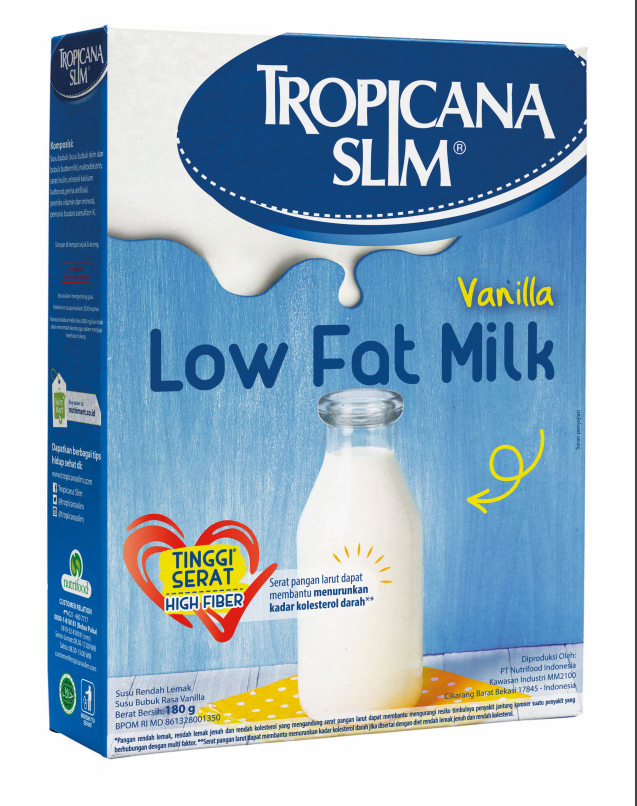[HCM]Sữa bột ăn kiêng không đường hương vani Tropicana Slim Vanilla 180g