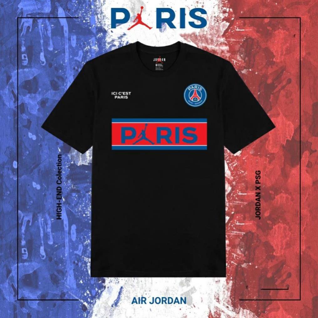 Áo thun nike psg jordan. áo thun form rộng , chất cotton cao cấp