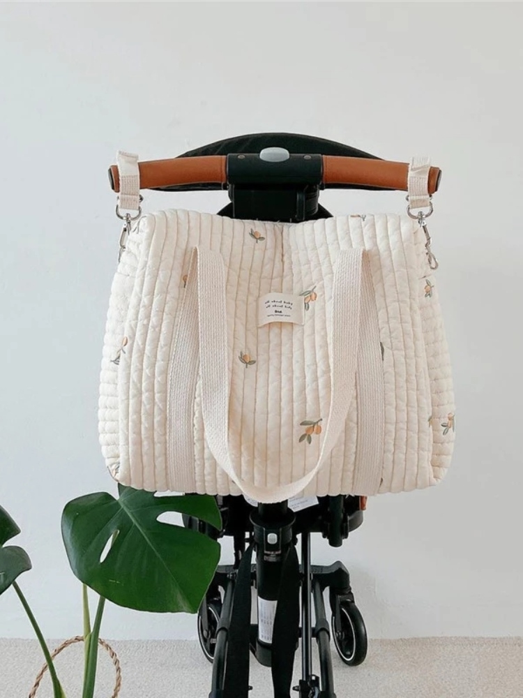 hot DT Korea Newborn Baby Diaper Bag Mummy Embroidery Stroller Organizer