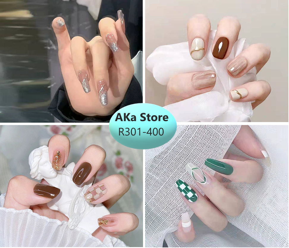 Bộ 24 móng tay giả mã hot AKa Store