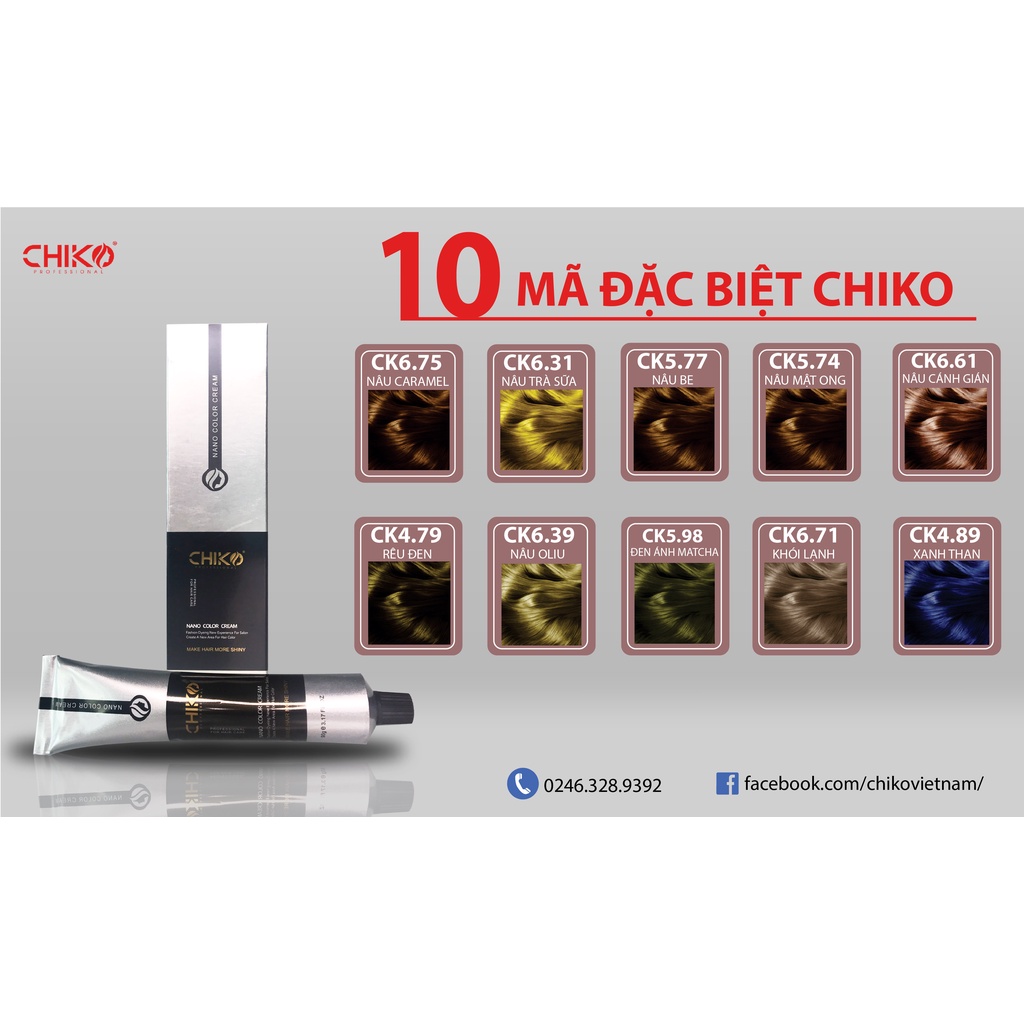 Thuốc nhuộm tóc màu ĐỎ CHERRY tặng kèm trợ dưỡng oxy 100ml màu nhuộm Chiko hairtrends shop (C7.66)